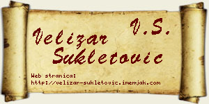 Velizar Šukletović vizit kartica
